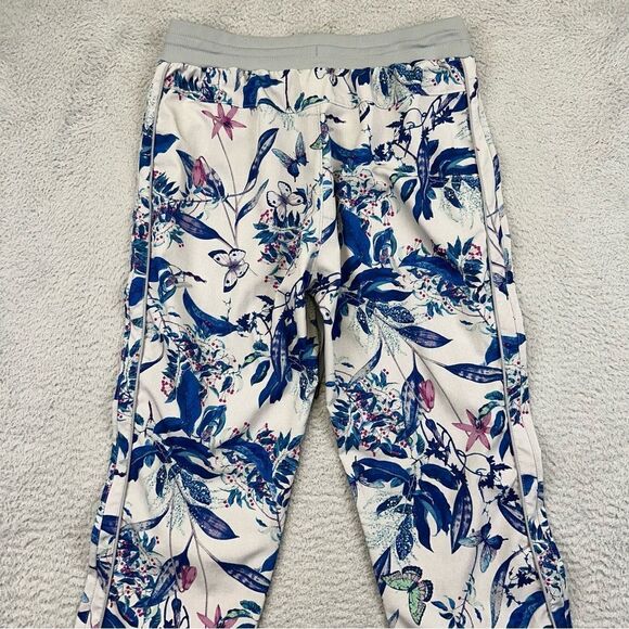 Gap Fit Jogger Pants Womens Extra Small Gray Blue Floral Stretch Athleisure Yoga - Picture 5 of 13